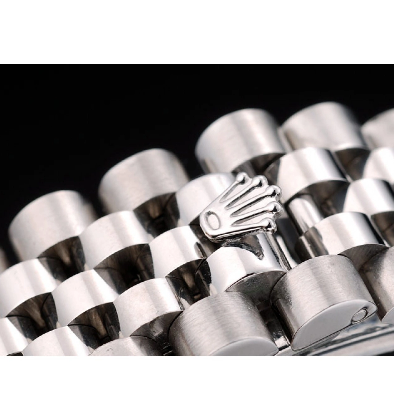 Aaa replica Rolex DateJust Ribbed Bezel Swiss Steel Stainless Flower Silver Dial 42001 0730